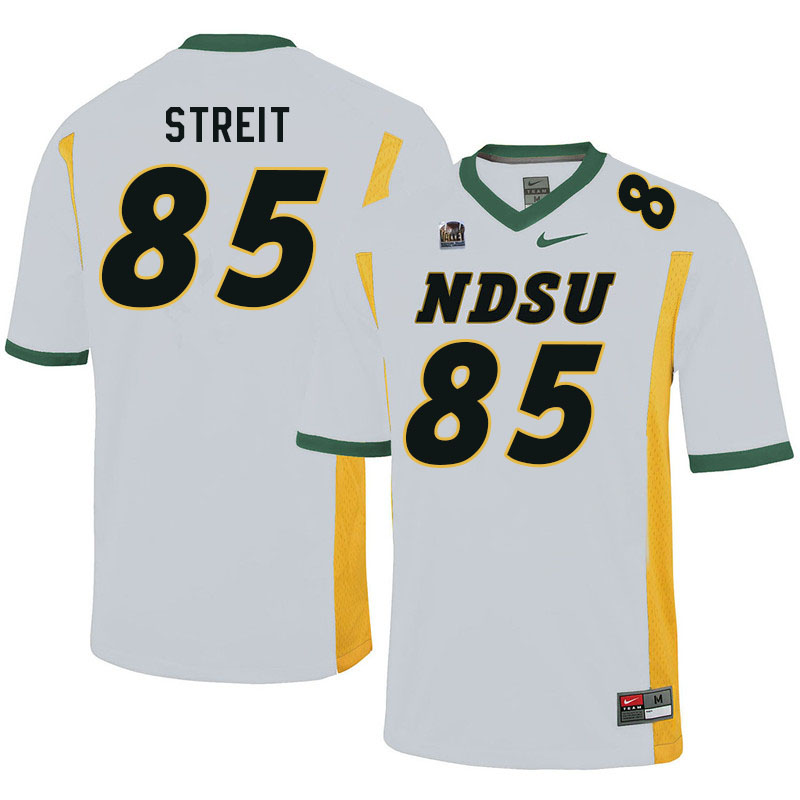 Men #85 Jacob Streit North Dakota State Bison College Football Jerseys Sale-White - Click Image to Close